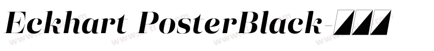 Eckhart PosterBlack字体转换